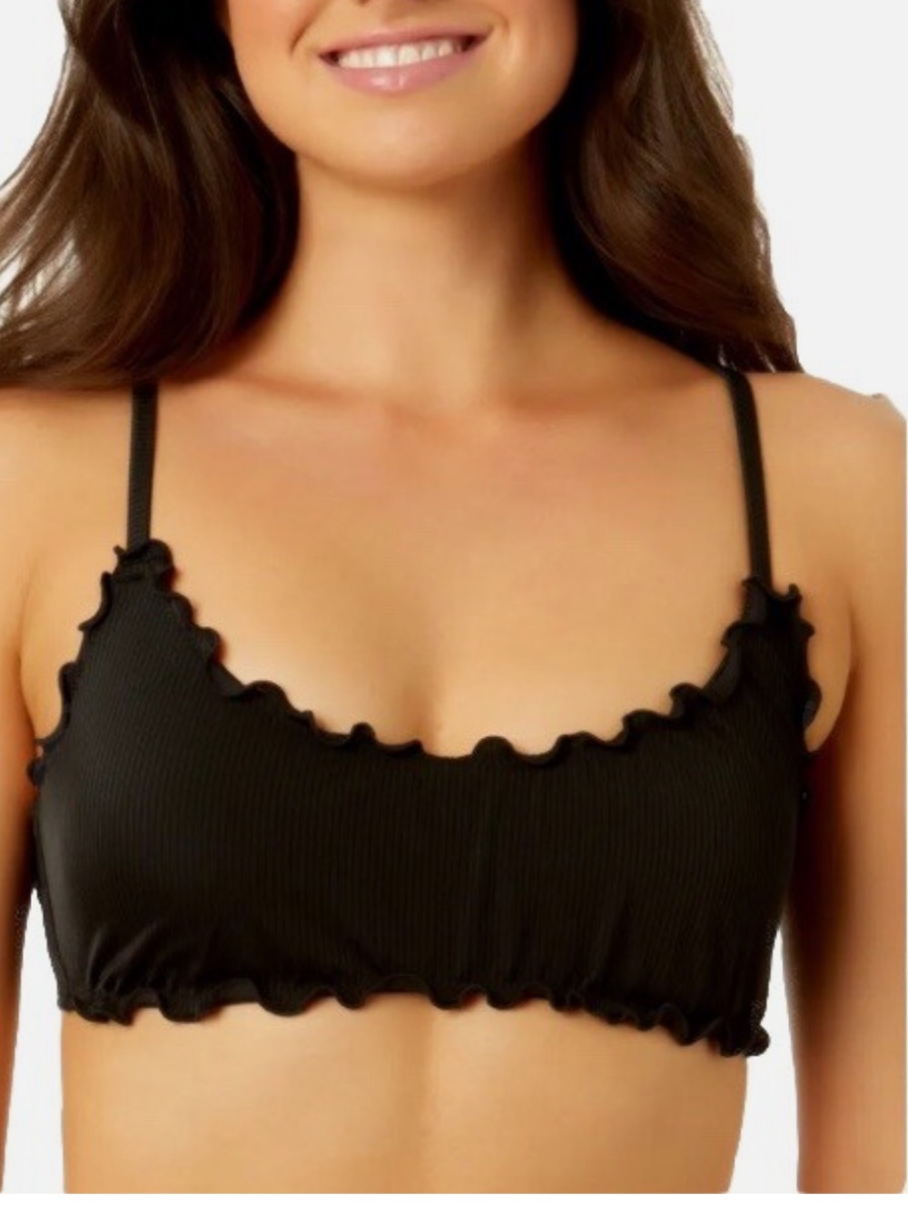 NWT Salt + Cove Black Ribbed 2-Piece Swimsuit Size XL